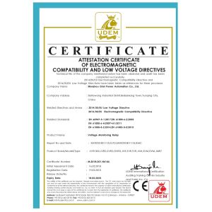 Wenzhou Ginri Power Automation Co., Ltd. Certifications