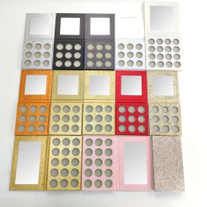 OEM ODM Empty Magnetic Eyeshadow Palette Pans UV Coating Varnishing