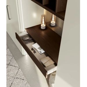 Tailored White Wardrobe with Make-up Vanity L-shaped Customized Closet