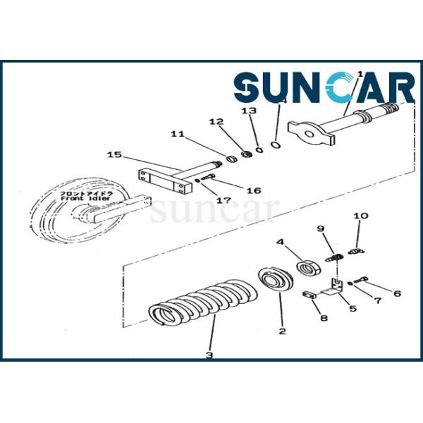 PC60-7 PC70-7 Komatsu 201-30-72320 CYL Track Repair Seal Kit Excavator Adjuster Seal