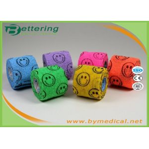 Printed Veterinary elastic Non Woven Cohesive Bandage with various patterns