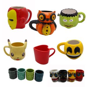 Novelty Style Custom Ceramic Coffee Mugs Sustainable Eco Friendly ODM
