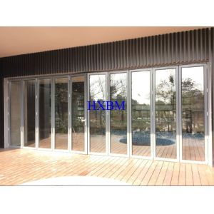 EPDM External Aluminum Folding Doors 12A Glass 75mm Depth