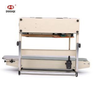 Tamper Proof Continuous Band Sealing Machine Compact Vertical Heat Sealer
