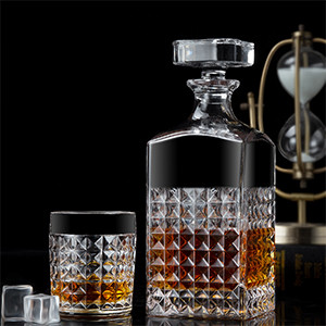 TANGSON 850ml Decanter House Glassware Crystal Whiskey Decanter Set