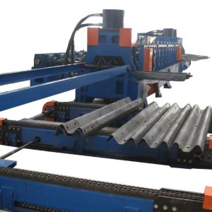 W Beam / Thire Beam Road Barrier Highway Guardrail Forming Machine 10m/Min-20m