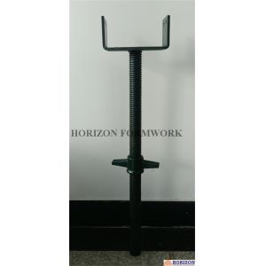 Solid Steel Scaffold Screw Jack , Scaffold Leveling Jack Support Horizontal Beam