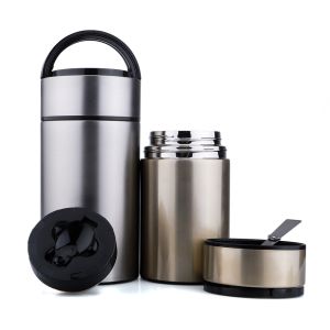 OKADI 750ml Vacuum Food Container Hot Outdoor Food Vacuum Flask Jar 304 Ss Spoon
