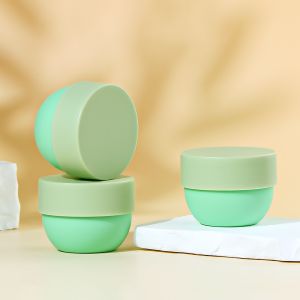 Secure Transportation Cosmetic Cream Jars With Soft-Touch Coatings And Tamper-Evident Bands