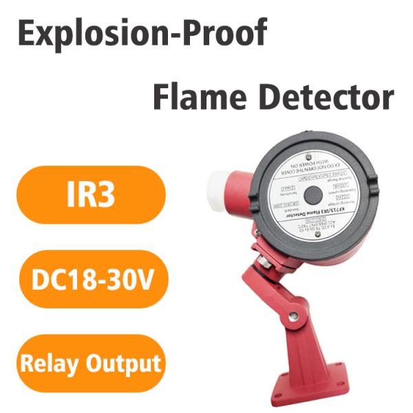 Three-band IR Fire Detectors Infrared Flame Detector for Fire Safety and Alarm Protection Monitoring System Explosion Proof Flame Detector