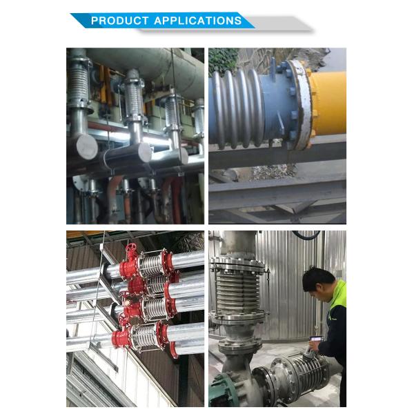 SS304 PTFE Lined Stainless Steel Exhaust Bellows Expansion Joint