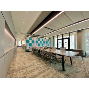 Office Ceiling Fabric Wrapped Acoustic Panel Board Fireproof Noise Reduction