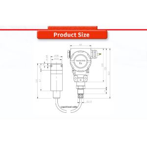Corrosion Resistant Liquid Level Gauge Transmitter Monitoring Sensor for UBPT500