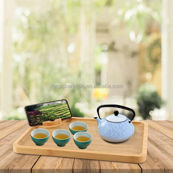 Countertop Serving Bamboo Platter Tray Plate Dish Rectangle