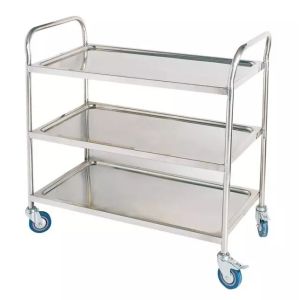 Instrument Trolley Lab Fittings Hospital Use Stainless Steel Trolley