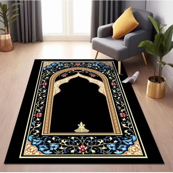 Buy Rectangle Arabic Printed Worship Mat National Style Prayer Floor Carpet Rug 80*120cm at wholesale prices