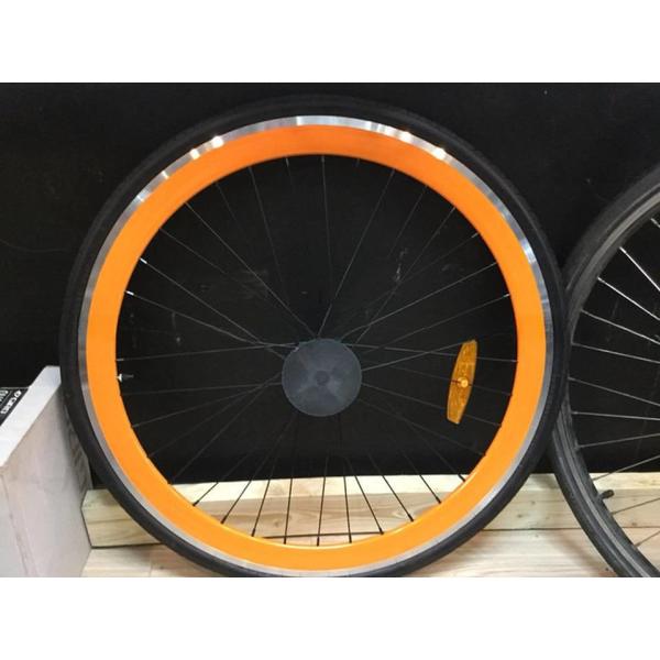 Customized 700C Fixed Gear Bike Wheel Set with Pantone Color and 32-40H Spoke Hole