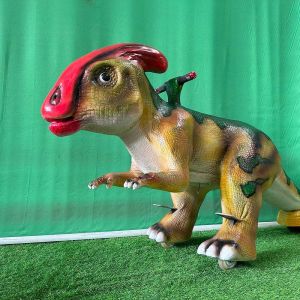 Three Wheels Animatronic Dinosaur Ride Remote Control Lifelike Attraction 80
