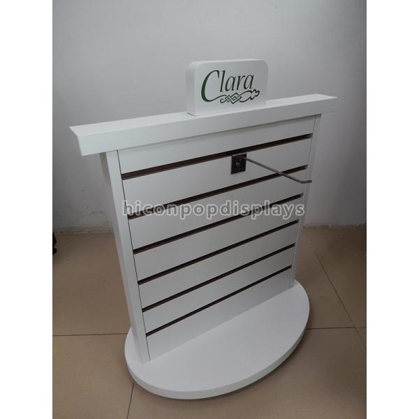 Wood Slatwall Display Stands Custom Design Counter Top Slatwall Fixture