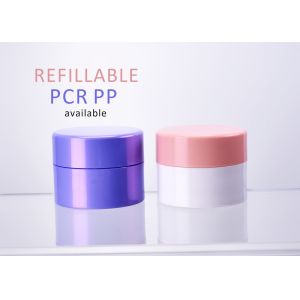 Custom 50ml Cylinder Refillable Mono Plastic Cosmetic Jar As Sustainable