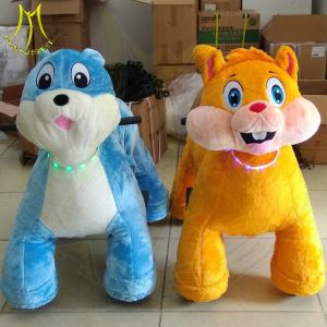 Hansel amusement park electric walking ride on plush animal scooter