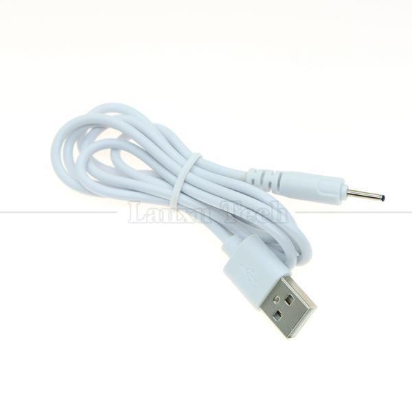 High Quality 0.5M 1M 2M 3M White Black DC 2.0 0.6 mm Charger USB Cable for Vibrator