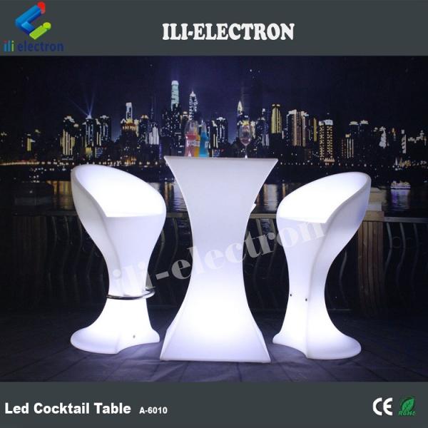 Rotational Moulding Plastic Modern Color Change Bar Furniture LED Table