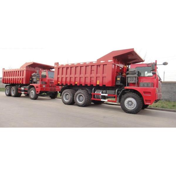 Rated load 60 tons Off road Mining Dump Truck Tipper 306kW engine power drive 6x4 with 34m3 body cargo Volume