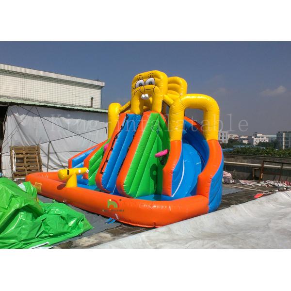 Yellow Inflatable Pool Slides For Inground Pools 8*6*6m CE EN14960 SGS EN71