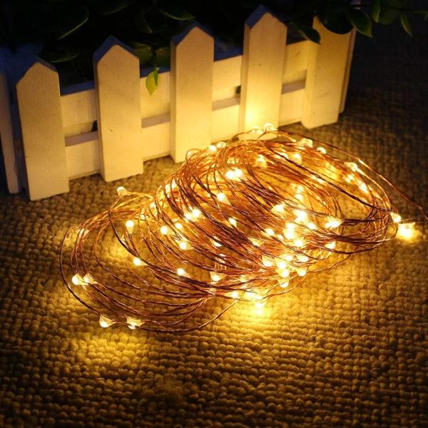 120V LED Fairy String Lights Long Plug In String Lights Remote Control For Living Bedroom