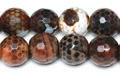 Deep Brown Agate Faceted Rounds
