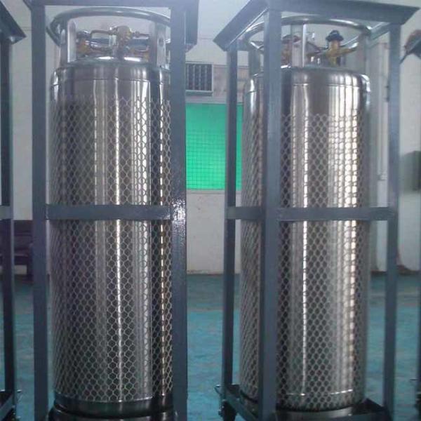 195 Liter High Pressure Liquid Nitrogen Tank Stainless Steel , Liquid O2 Dewar