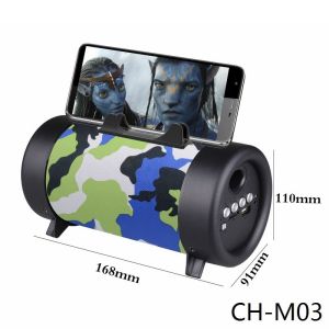 CH-M03 medium barrel with flashlight bluetooth speakerTwo hands free bluetooth
