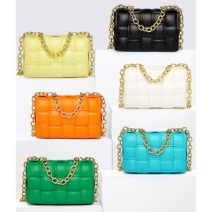 Weave Flap Womens Leather Messenger Bag PU Leather Crossbody Bag