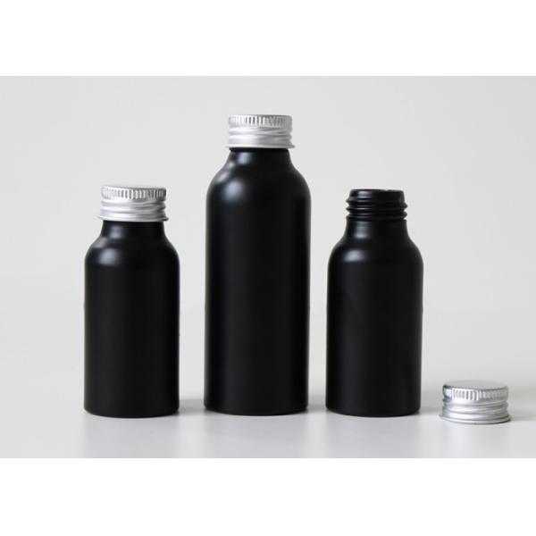 Black Aluminum 100ml Custom Cosmetic Bottles For Hair Wax Lotion