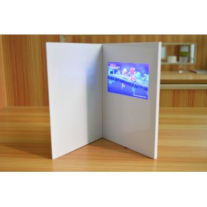 Paper Material Video Greeting Card Recharge Brochure With Video Screen