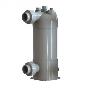 China Titanium Heat Exchanger Tube PVC Shell Heat Exchanger for Swimming Pool Heat Pump Aquarium Chiller on sale