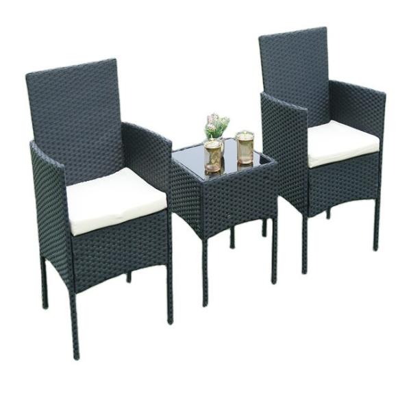Outdoor Pool / Beach Rattan Coffee Table Chair Sets With Aluminum Frame Ottoman High Quality Outdoor Indoor Furniture