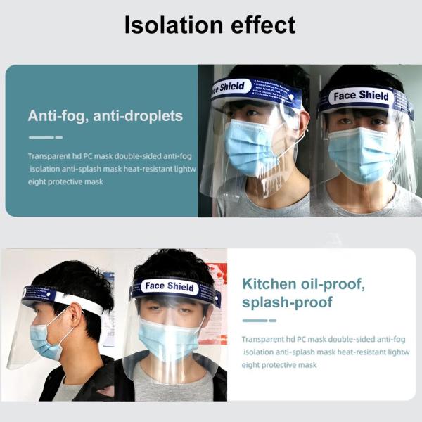 Environmental Protection Clear Plastic Face Shield High Definition Harmless