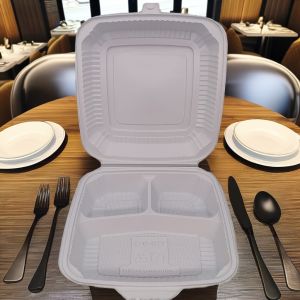 Simplicity Style Biodegradable Disposable Food Container Square Plastic Lunch