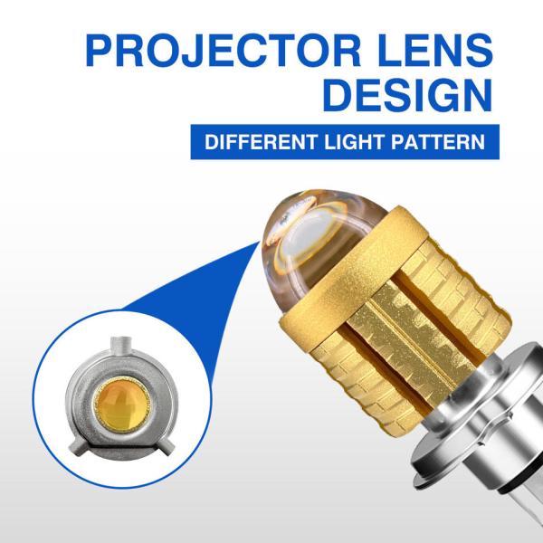 15W Brightest H4 Led Bulb Motorcycle 1500LM Bicolor Moto Led Headlight