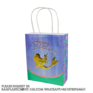 Mermaid Birthday Party Supplies Gift Bag Invitation Card Tableware Set Cake