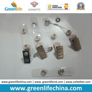 Metal Suspender Clip W/Safety Pin and PVC Clear Tape