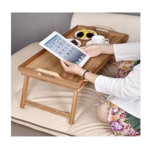 bamboo wooden serving tray with legs
