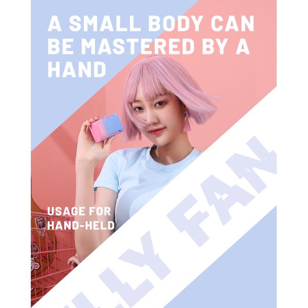 Wireless Mini Strong Wind Bladeless Neck Fan For personal cooling Travelling Working