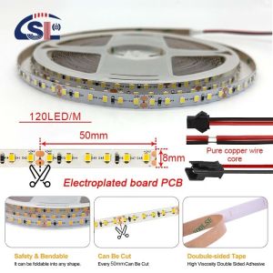 120leds 8mm 3000K-6500K CCT Flexible Dual Color COB SMD2835 LED Strip Light with