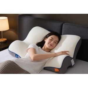 China Pressure Relief Contoured Memory Foam Pillow with Bamboo Fiber Cover Material Suitable For Back And Side Sleepers on sale China Pressure Relief Contoured Memory Foam Pillow with Bamboo Fiber Cover Material Suitable For Back And Side Sleepers on sale