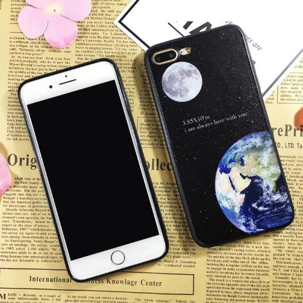 PC+TPU Silk Grain The Earth 's Surface Space Cell Phone Case Cover For iPhone 7 6s Plus