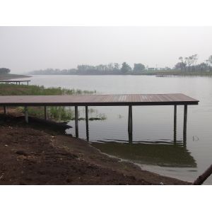 Quality WPC Construction Wood Plastic Composite Decking for Pool Area Dock and Villa for sale