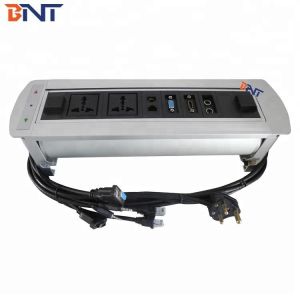 Conference Tabletop Hidden Electric Rotating Power Outlet Box / Desktop